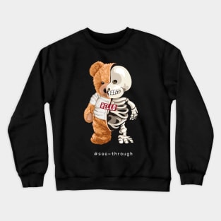 skeleton teddy bear Crewneck Sweatshirt